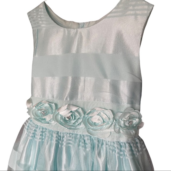 Nanette - soft mint colored dress for girls. - Picture 2 of 13